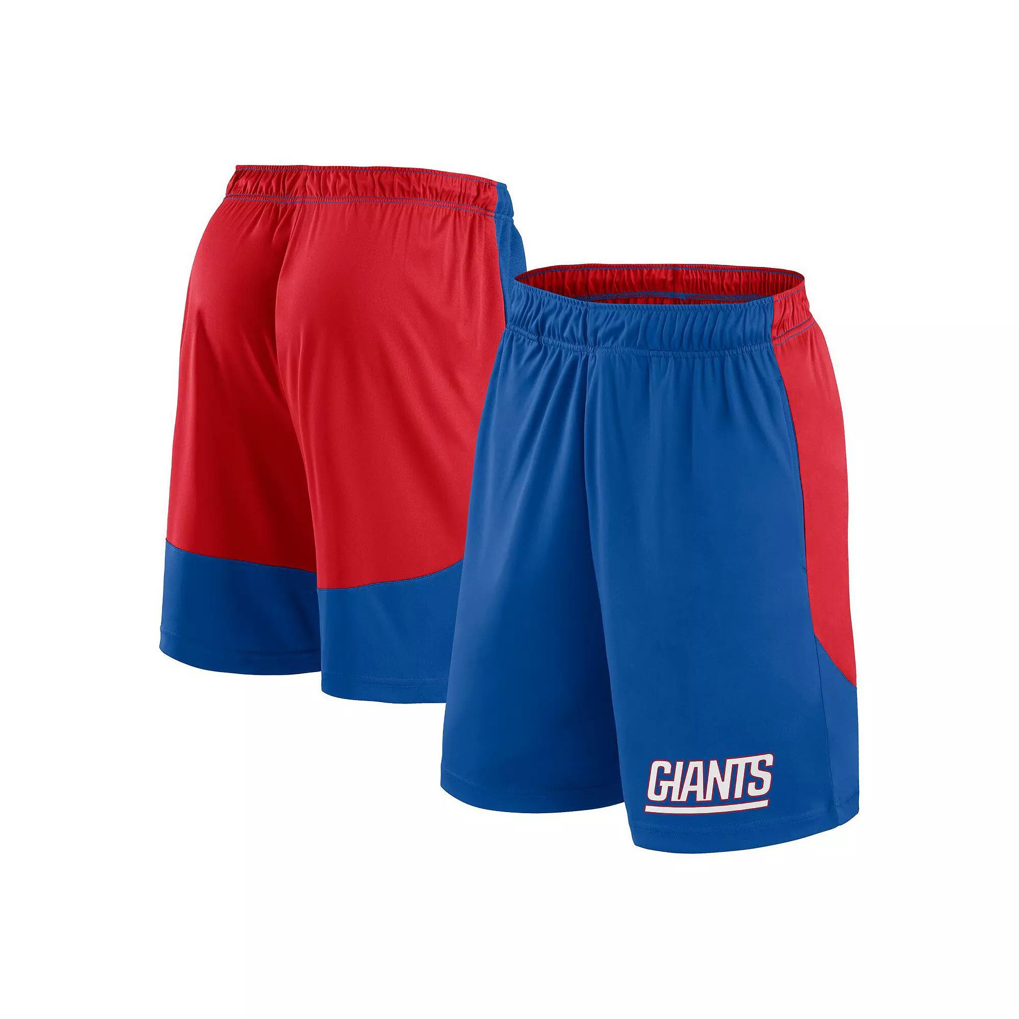 Mens Fanatics Royal/Red New York Giants Launch Polyester Shorts Product Image