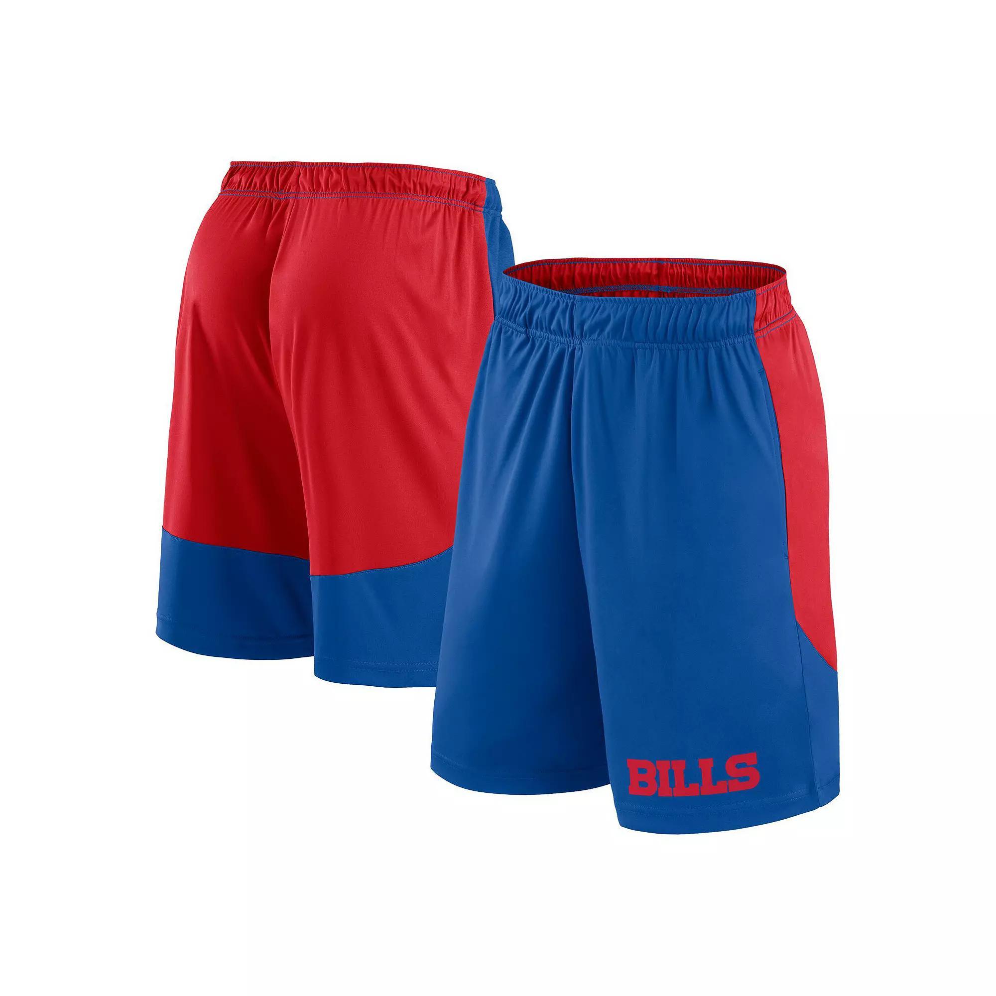 Men's Fanatics Royal/Red Buffalo Bills Launch Polyester Shorts, Size: 4XL, Blue Product Image