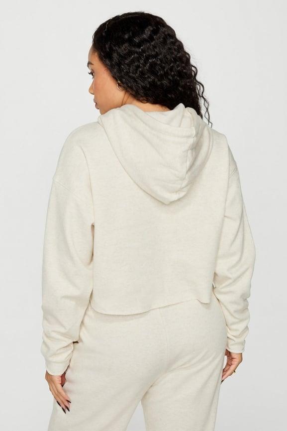 Cozy Fleece Everyday Cropped Hoodie Product Image