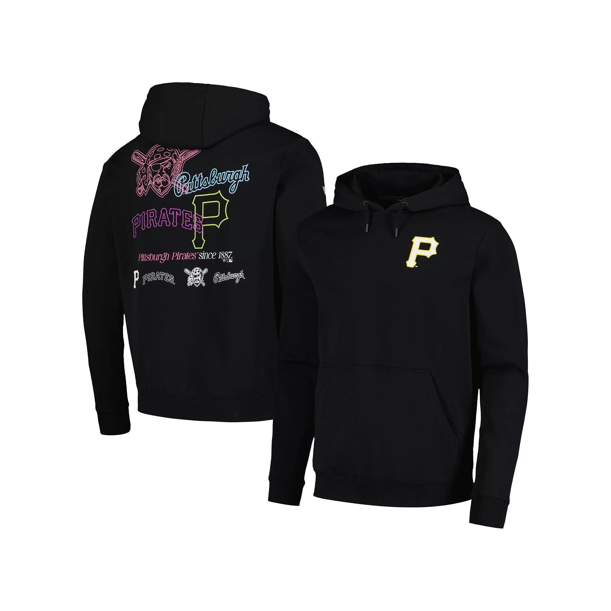 Men's Levelwear Black Pittsburgh Pirates Podium Vintage Pullover Hoodie,  Product Image