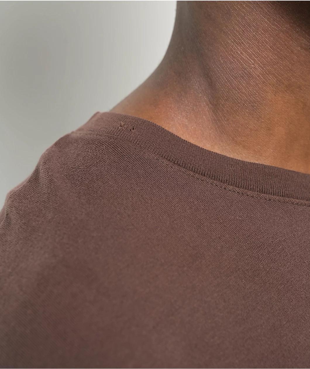 Champion Riggins Drop Shoulder Warm Chocolate Brown Wash T-Shirt Product Image