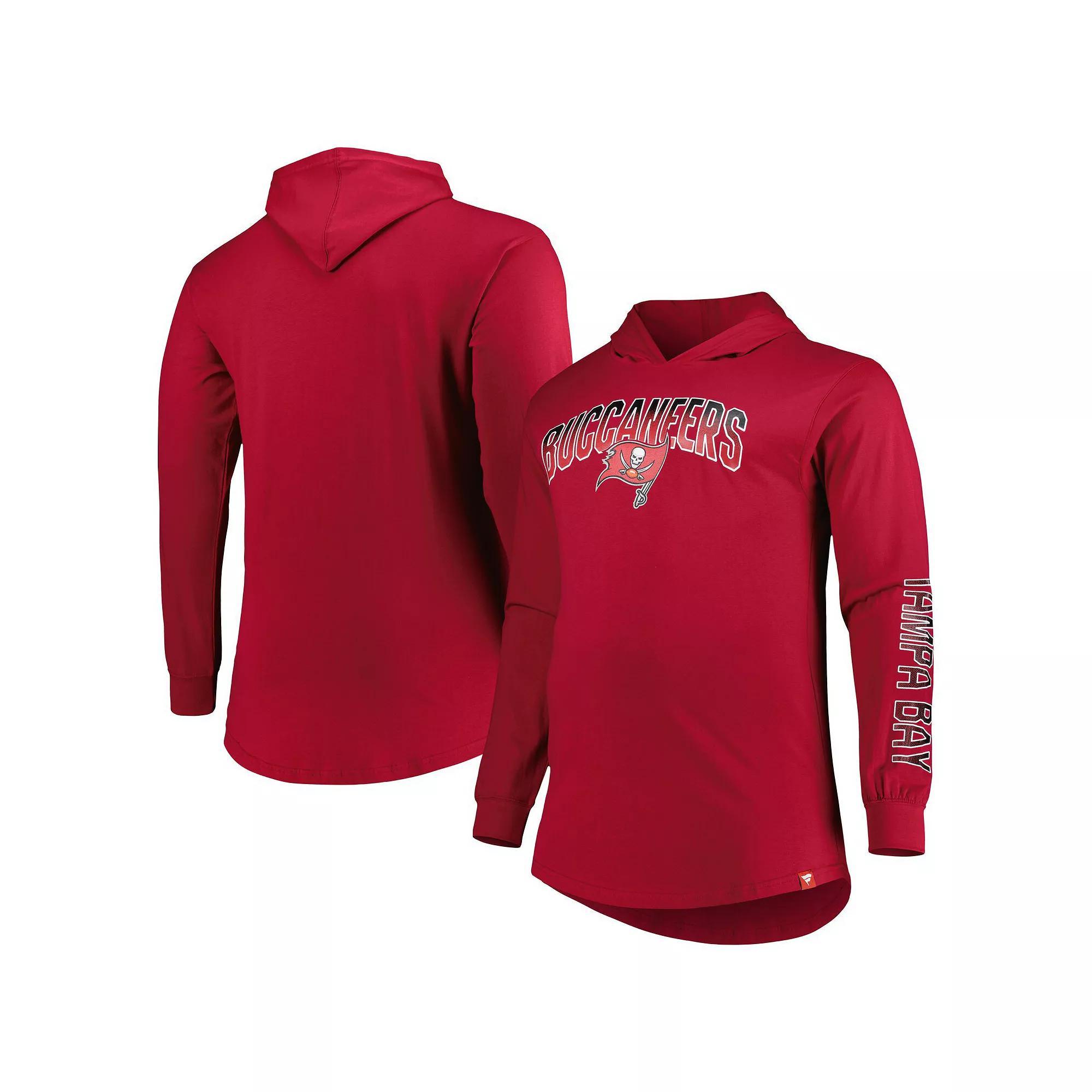 Men's Fanatics Branded Red Tampa Bay Buccaneers Big & Tall Front Runner Pullover Hoodie, Size: 2XLT Product Image