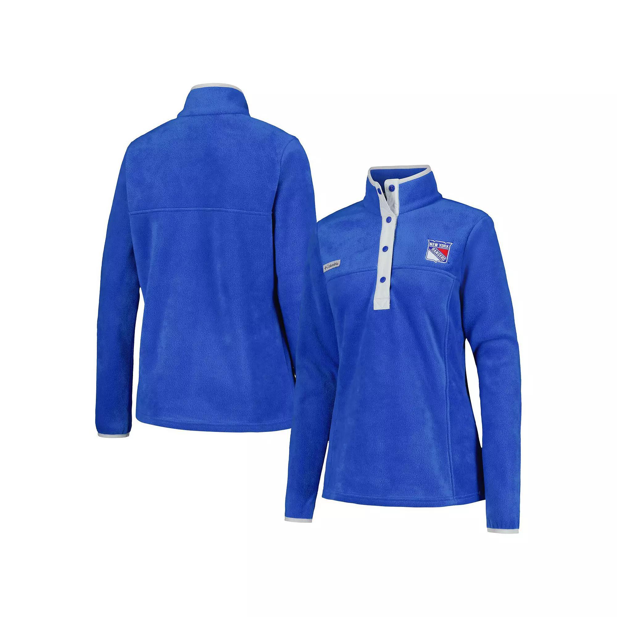 Women's Columbia Blue New York Rangers Benton Springs Half-Snap Jacket,  Product Image