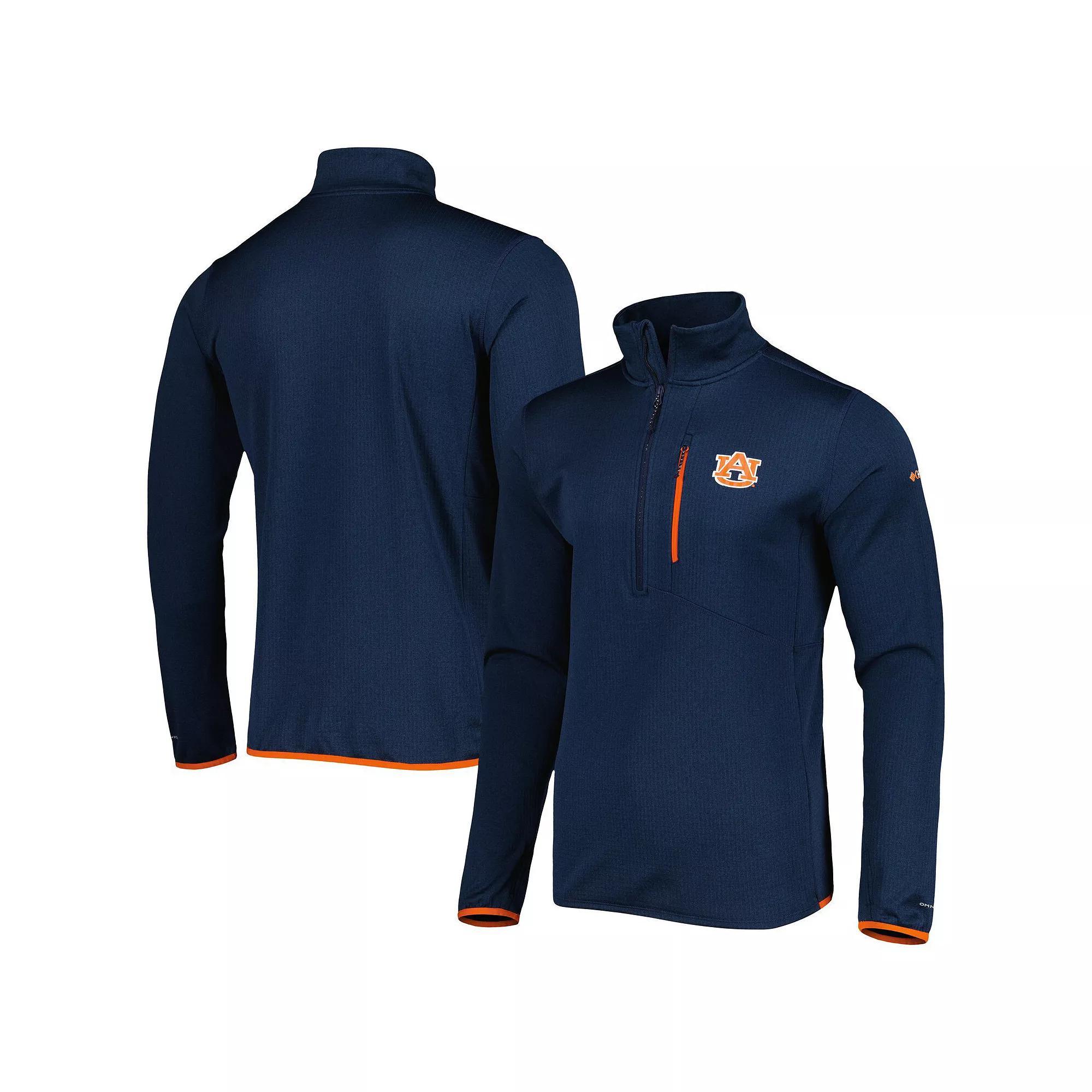 Men's Columbia Navy Auburn Tigers Park View Omni-Wick Half-Zip Top,  Product Image