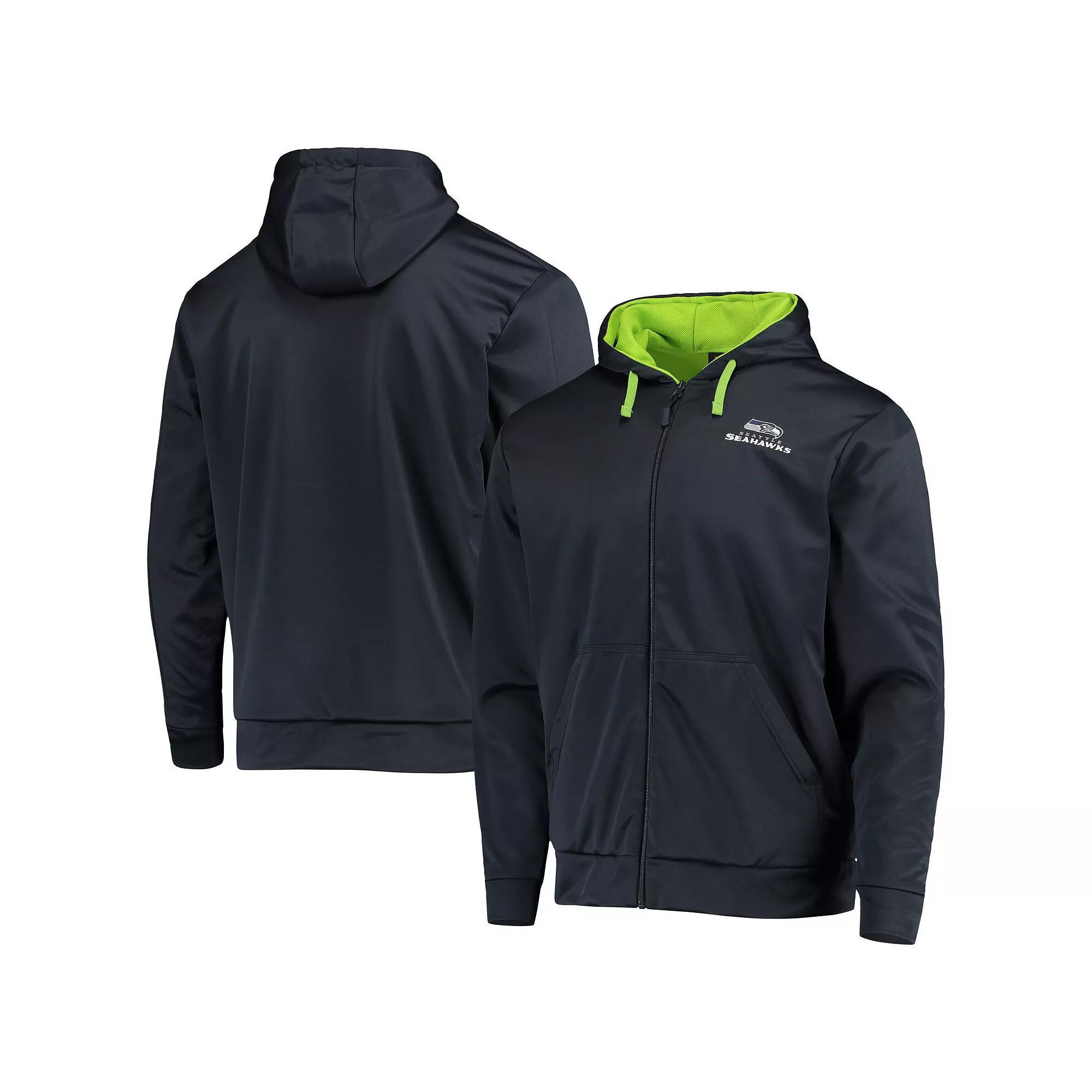 Mens Dunbrooke College /Neon Green Seattle Seahawks Apprentice Full-Zip Hoodie Blue Product Image