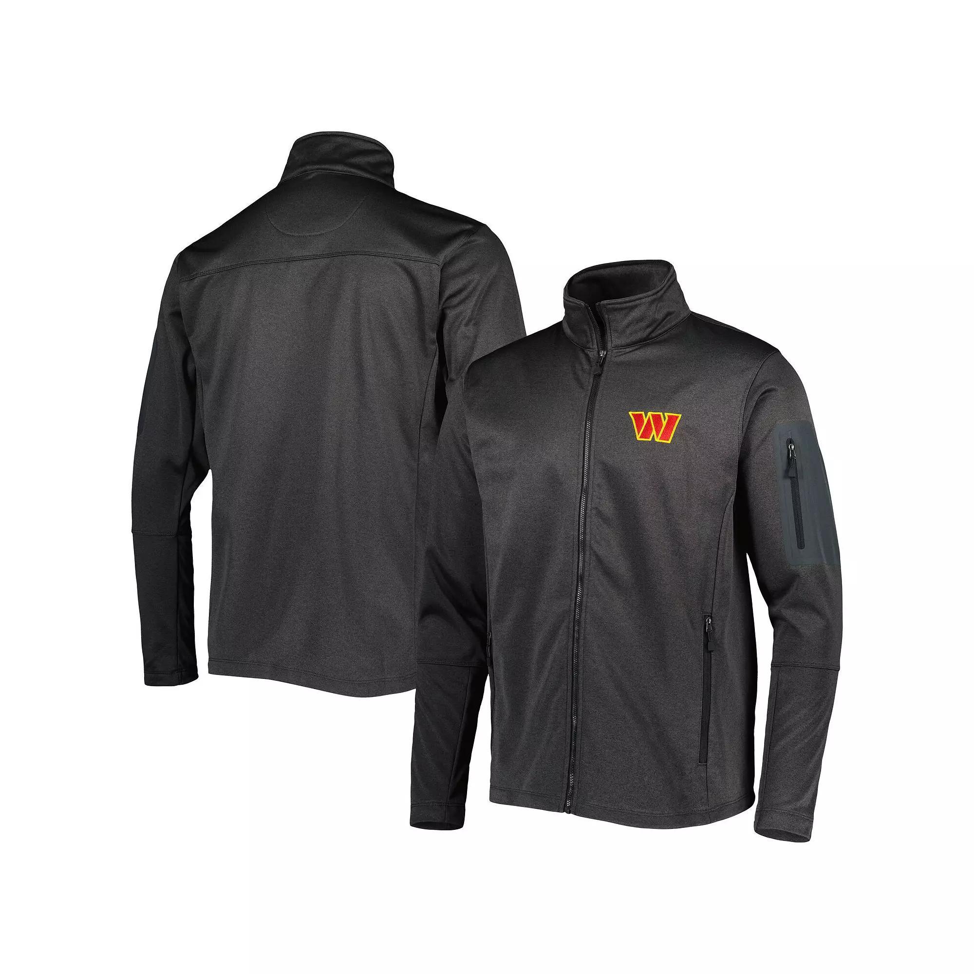 Men's Dunbrooke Heather Black Washington Commanders Freestyle Coated Tech Fleece Full-Zip Jacket, Size: Small, Wft Charco Product Image