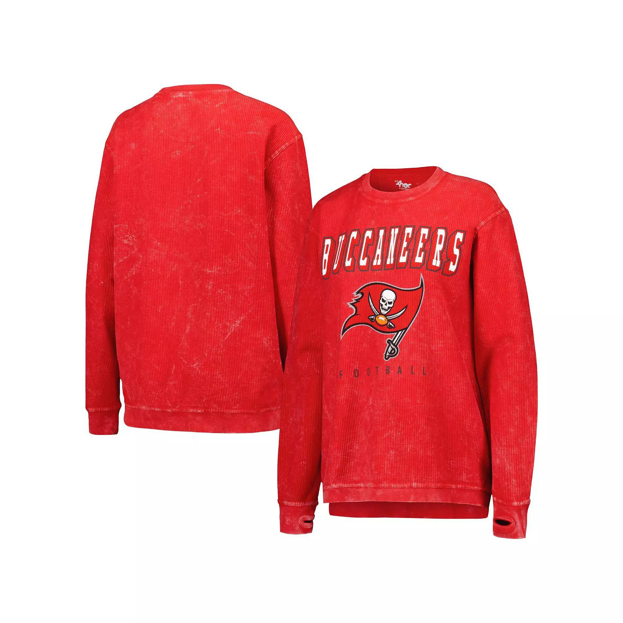Women's G-III 4Her by Carl Banks Red Tampa Bay Buccaneers Comfy Cord Pullover Sweatshirt,  Product Image