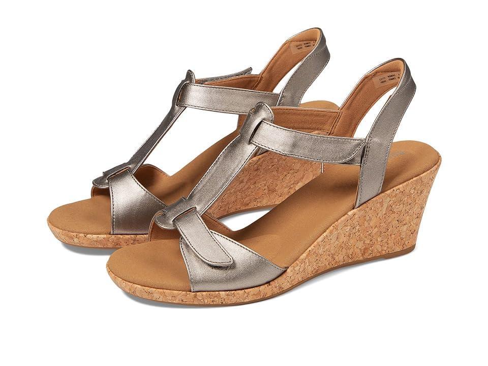 Rockport Blanca T Strap (Taupe Metallic Synthetic) Women's Shoes Product Image