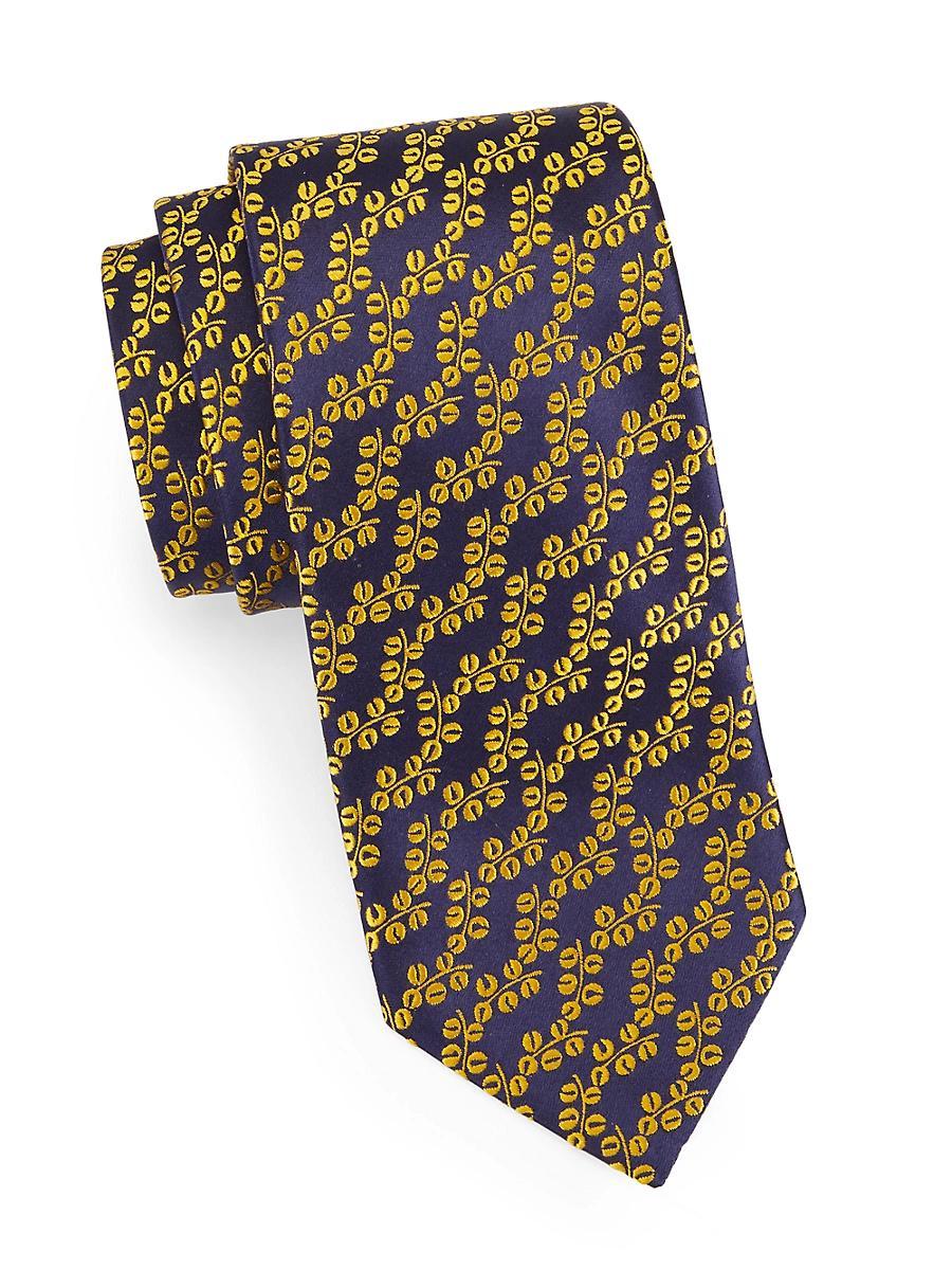 Mens Coffee Vine Silk Jacquard Tie Product Image