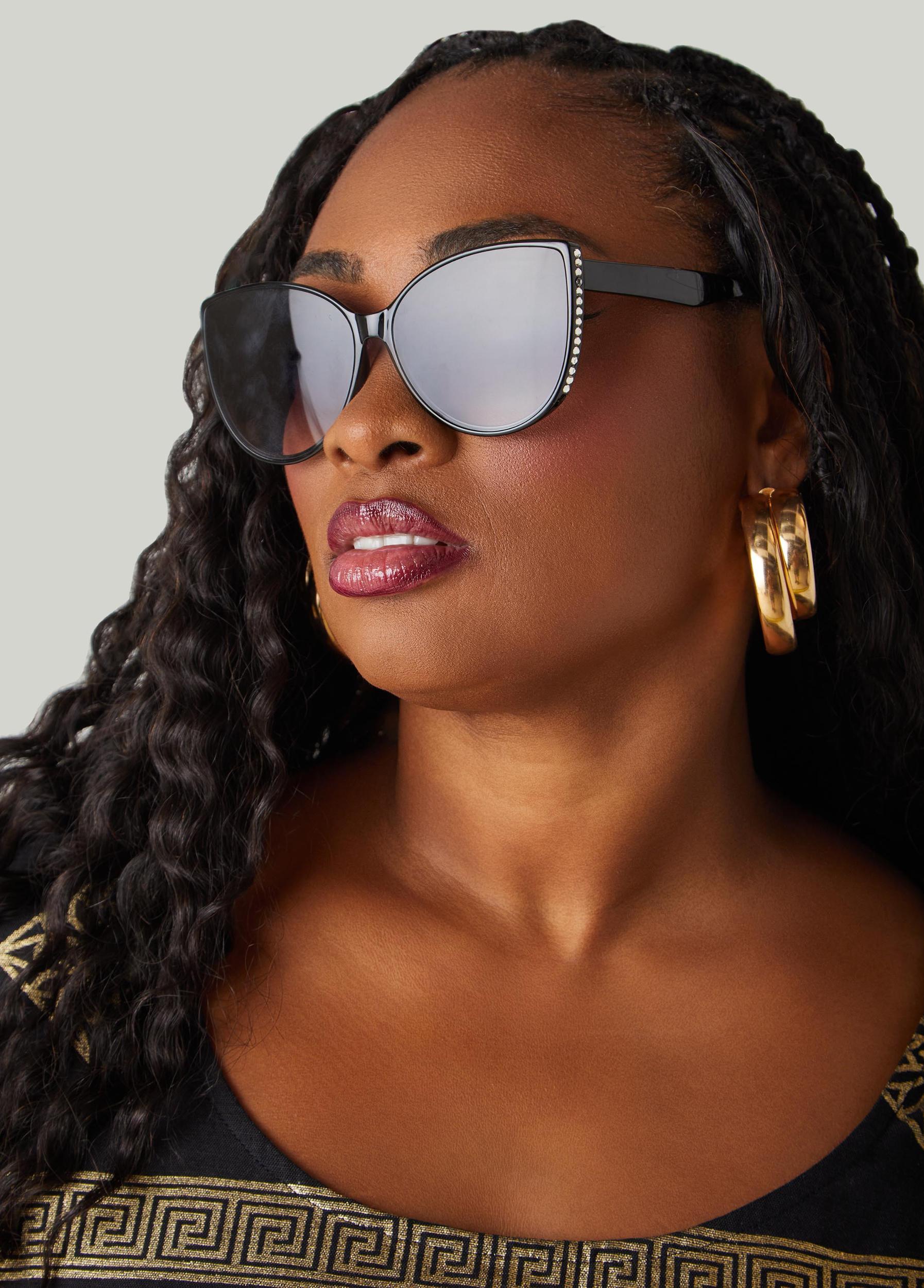 Crystal Cat Eye Tinted Sunglasses Product Image