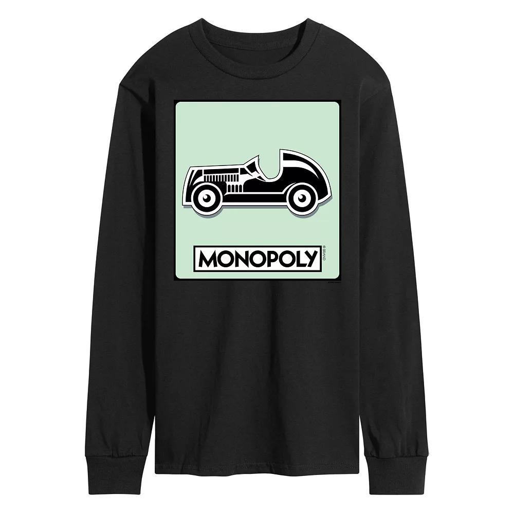 Men's Monopoly Car Game Token Long Sleeve Graphic Tee,  Product Image