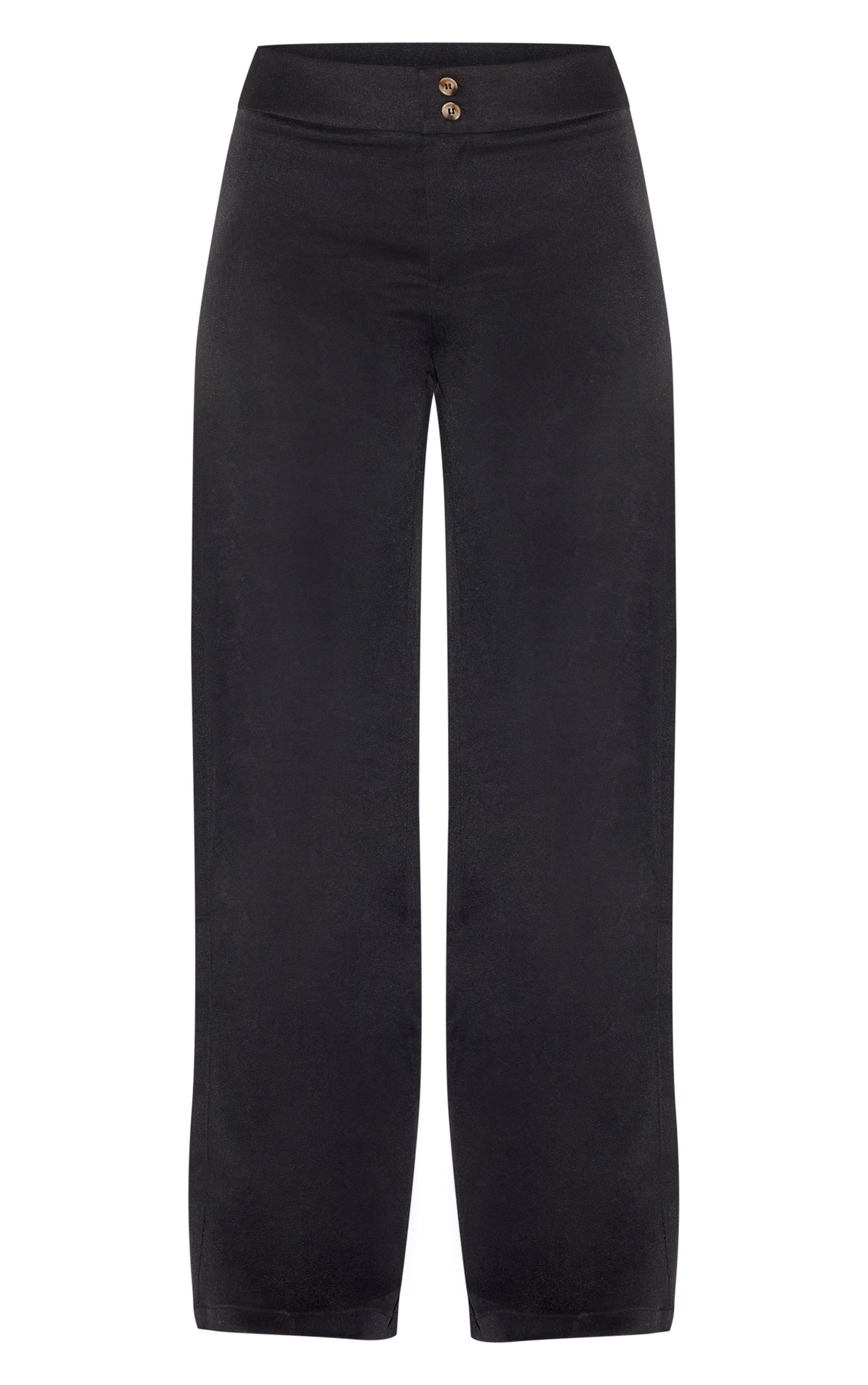 Black Premium Tailored Woven Wide Leg Pants Product Image