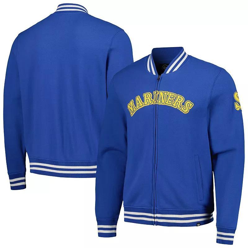 Men's '47 Royal Seattle Mariners Wax Pack Pro Camden Full-Zip Track Jacket, Size: Medium, Blue Product Image