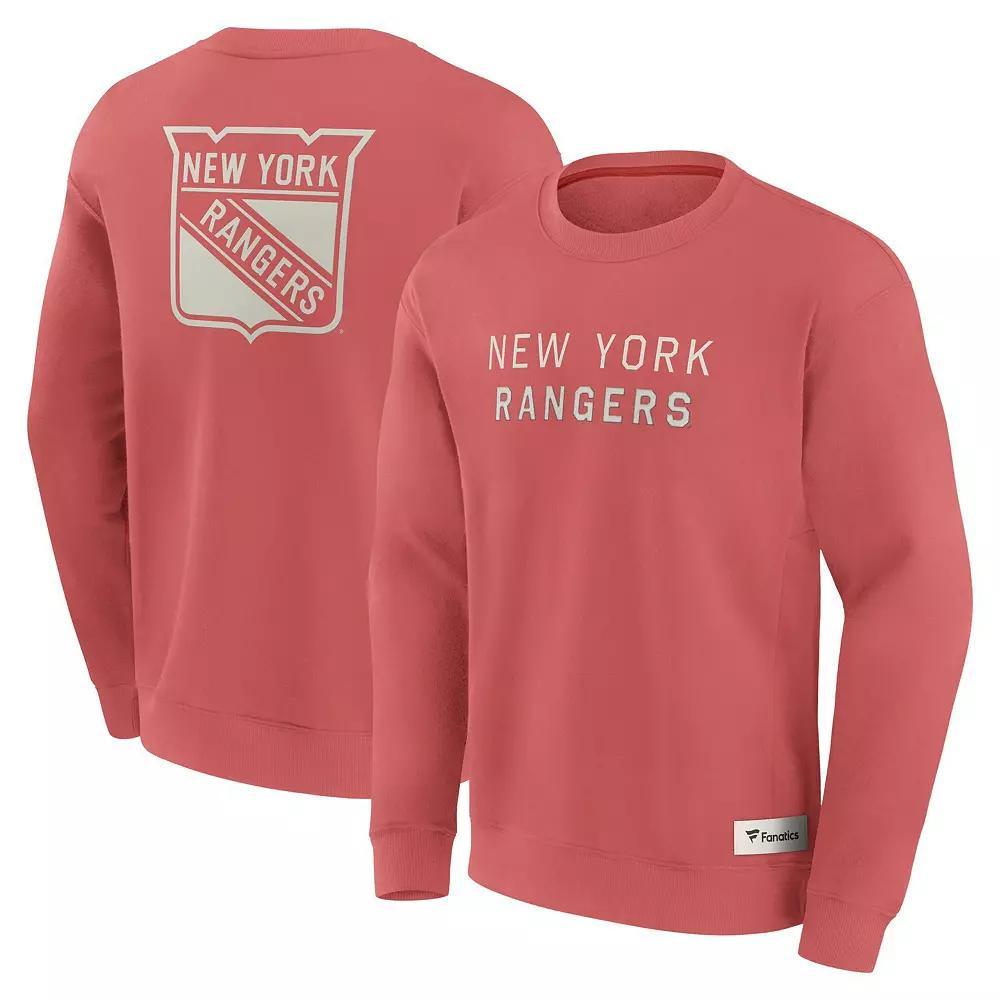 Men's Fanatics Red New York Rangers Elements Future Ground Lettering Pullover Sweatshirt,  Product Image
