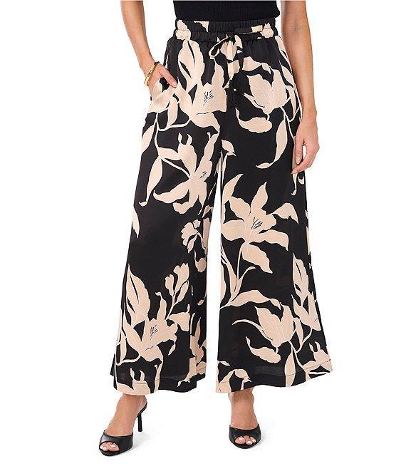 Vince Camuto Drawstring Waist Wide Leg Flat Front Pant Product Image