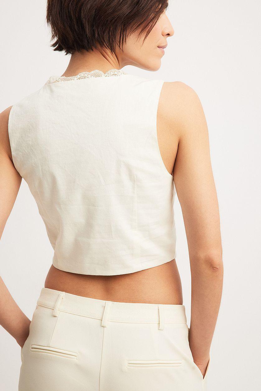 Front Button Lace Top Product Image