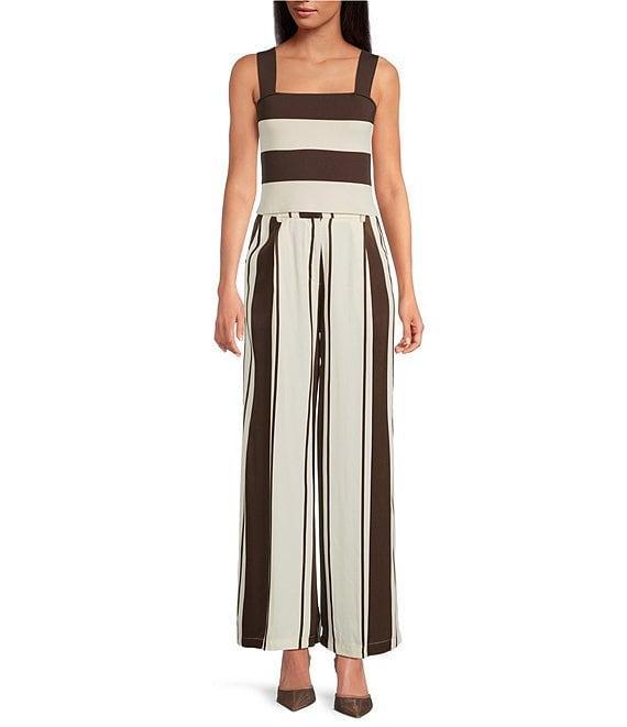 Lucy Paris Coordinating Maisy Stripe Printed Wide Leg Pants Product Image