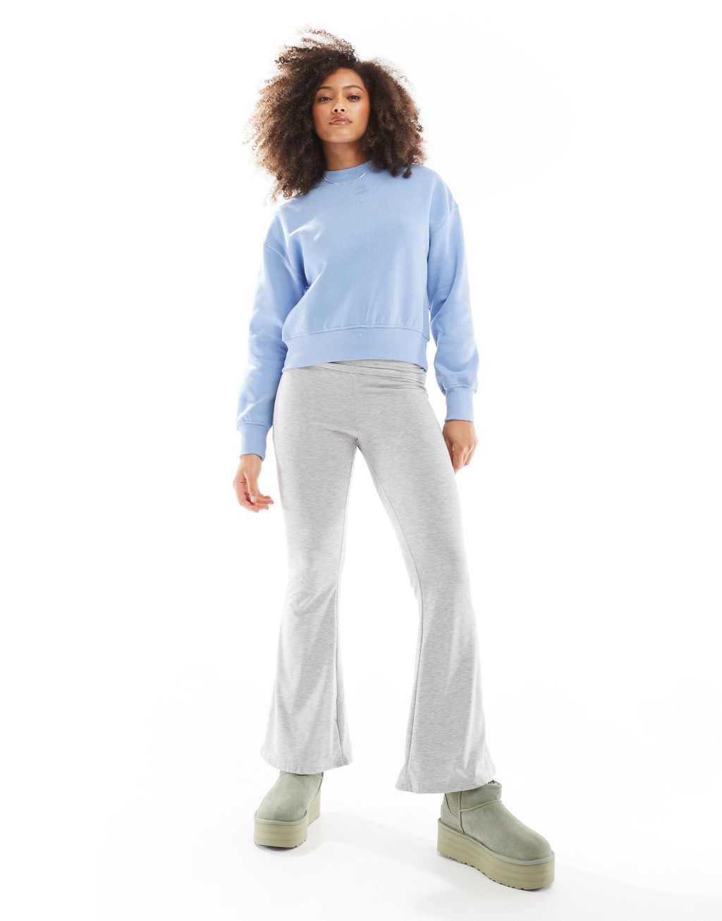 Pull&Bear boxy sweater in pale blue Product Image