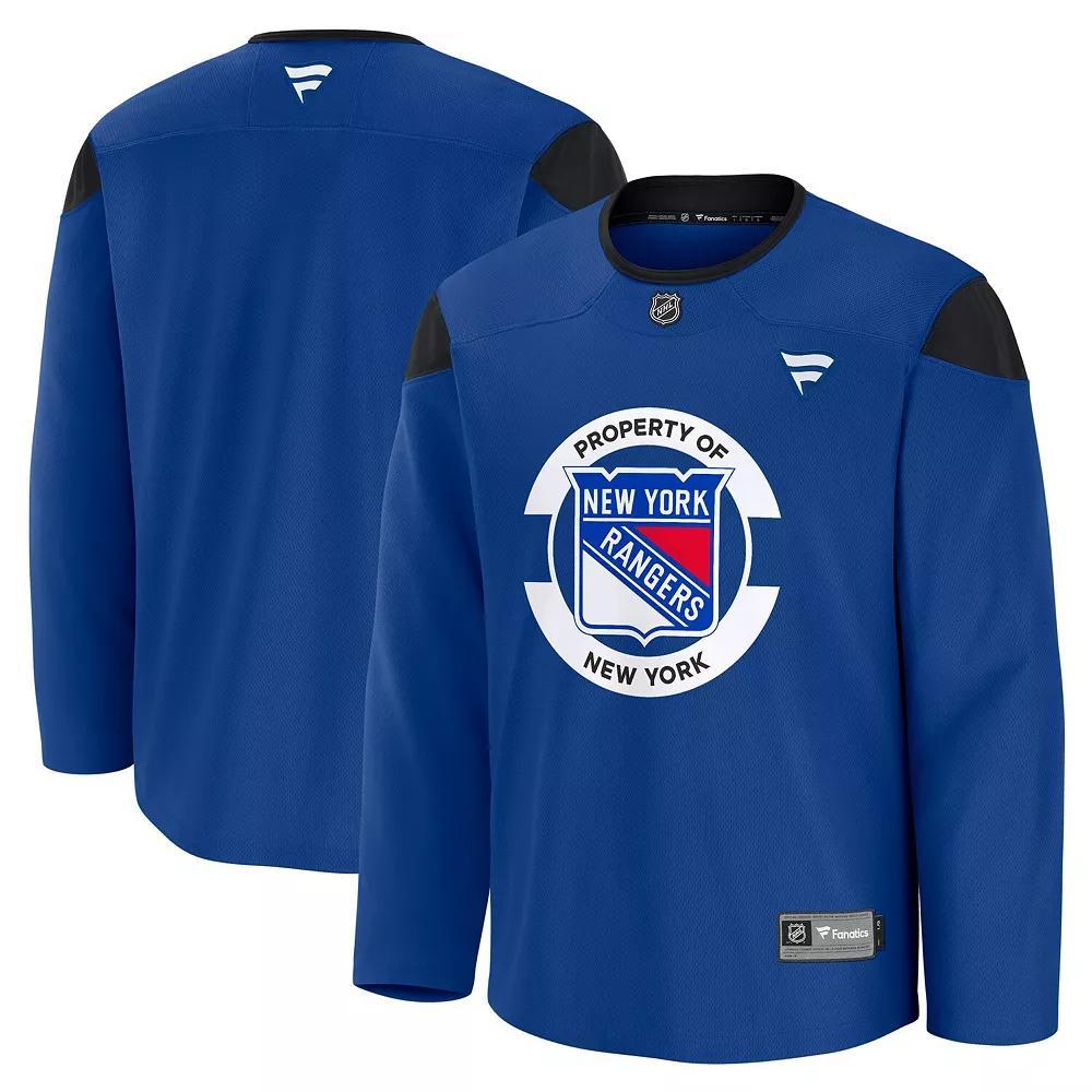 Men's Fanatics Blue New York Rangers Team Practice Jersey, Size: 5XL, Ran Blue Product Image