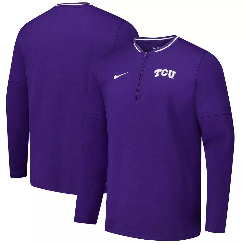 Men's Nike Purple TCU Horned Frogs Coaches Quarter-Zip Jacket,  Product Image