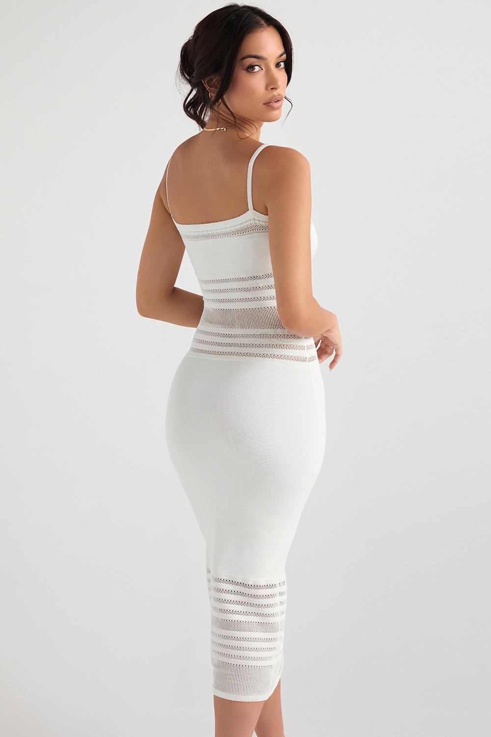 Gia Ivory Dainty Knit Midi Dress Product Image