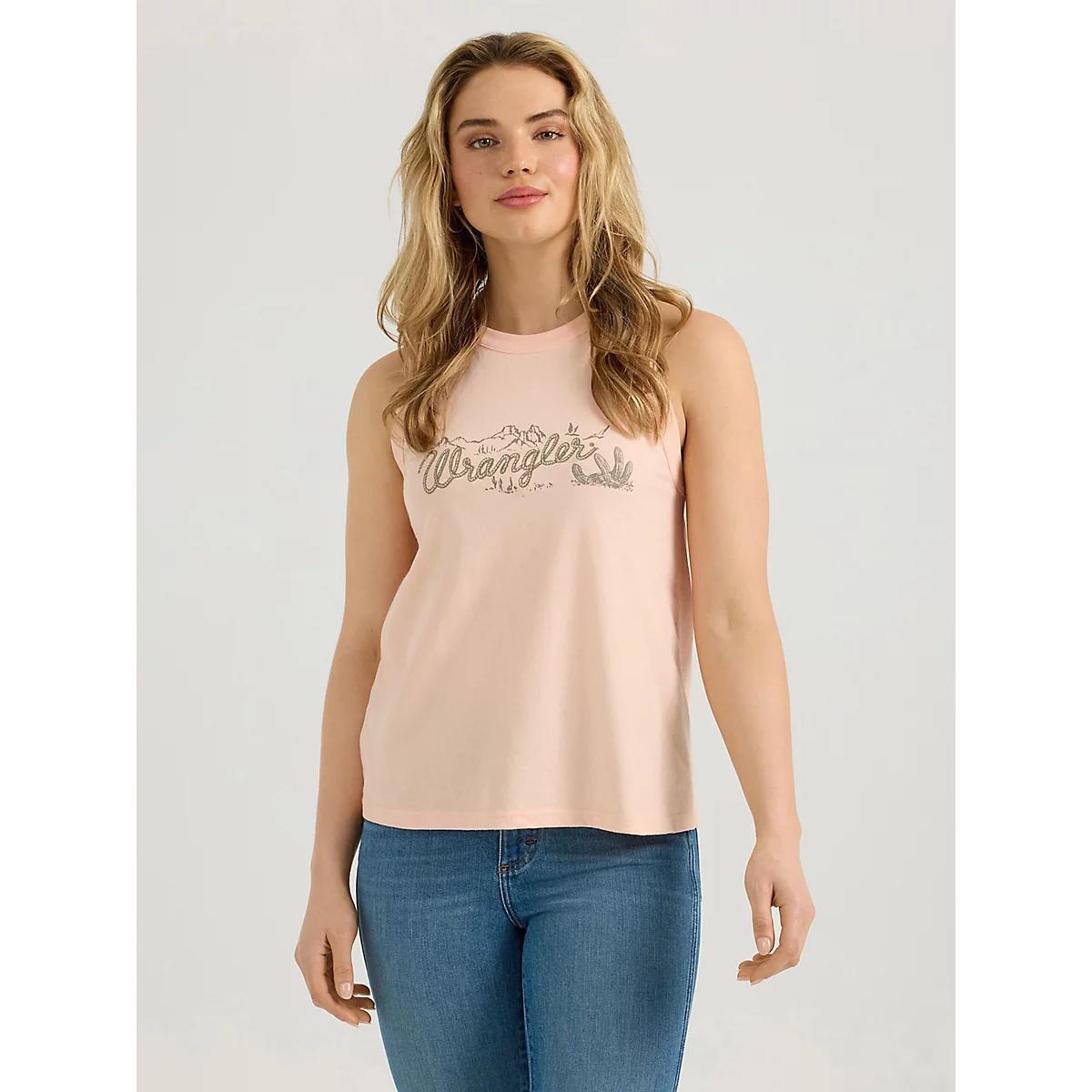 Women's Wrangler Western Graphic Goddess Tank in Argan Oil Product Image