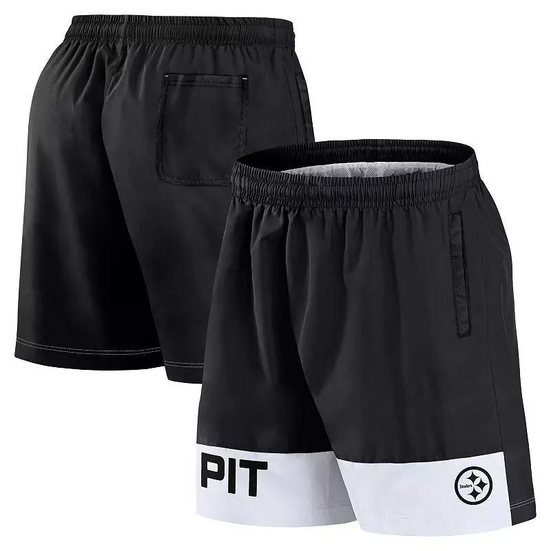 Men's Fanatics Black Pittsburgh Steelers Elements Shorts,  Product Image