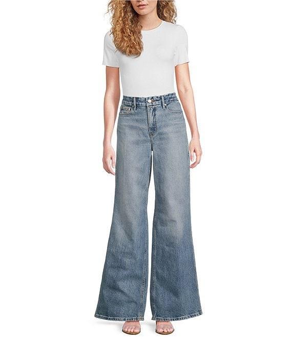 Good American Good Skate High Rise Wide Leg Jeans Product Image