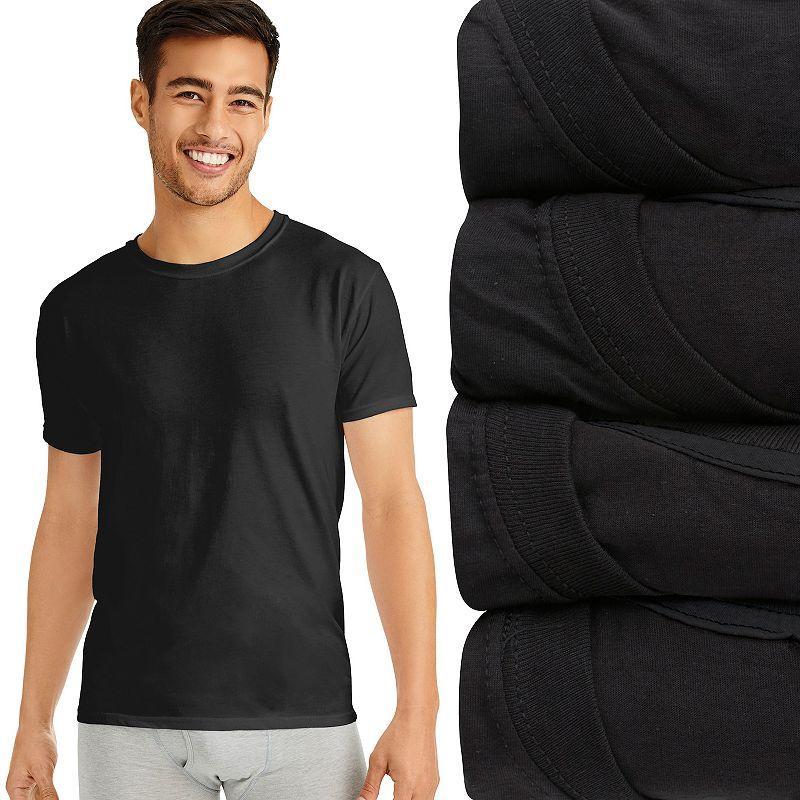 Mens Hanes Ultimate 4-pack Slim-Fit Tees Product Image