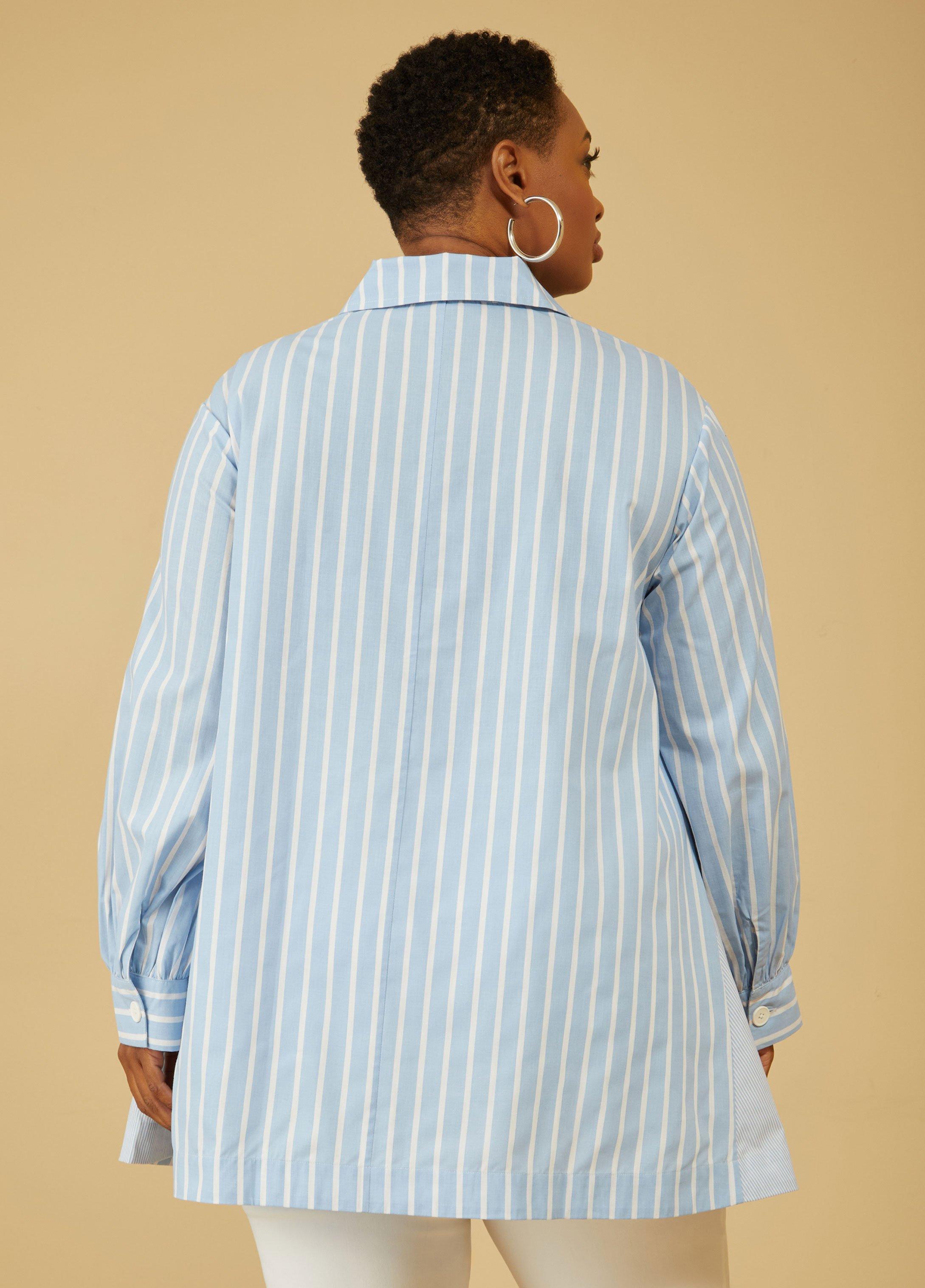 Button Detailed Striped Shirt Product Image