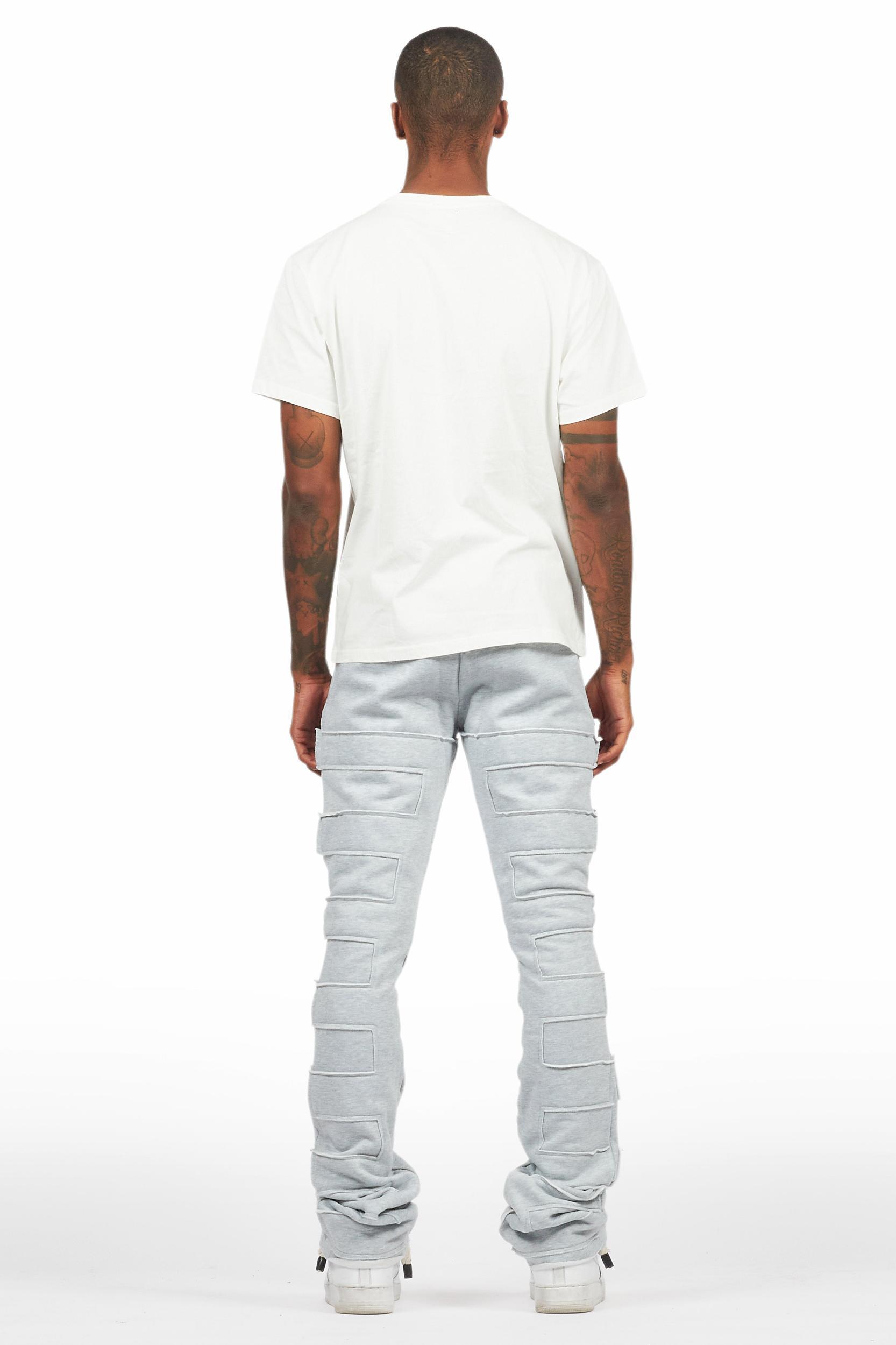 Emilio Heather Grey T-Shirt/Stacked Flare Track Set Male Product Image