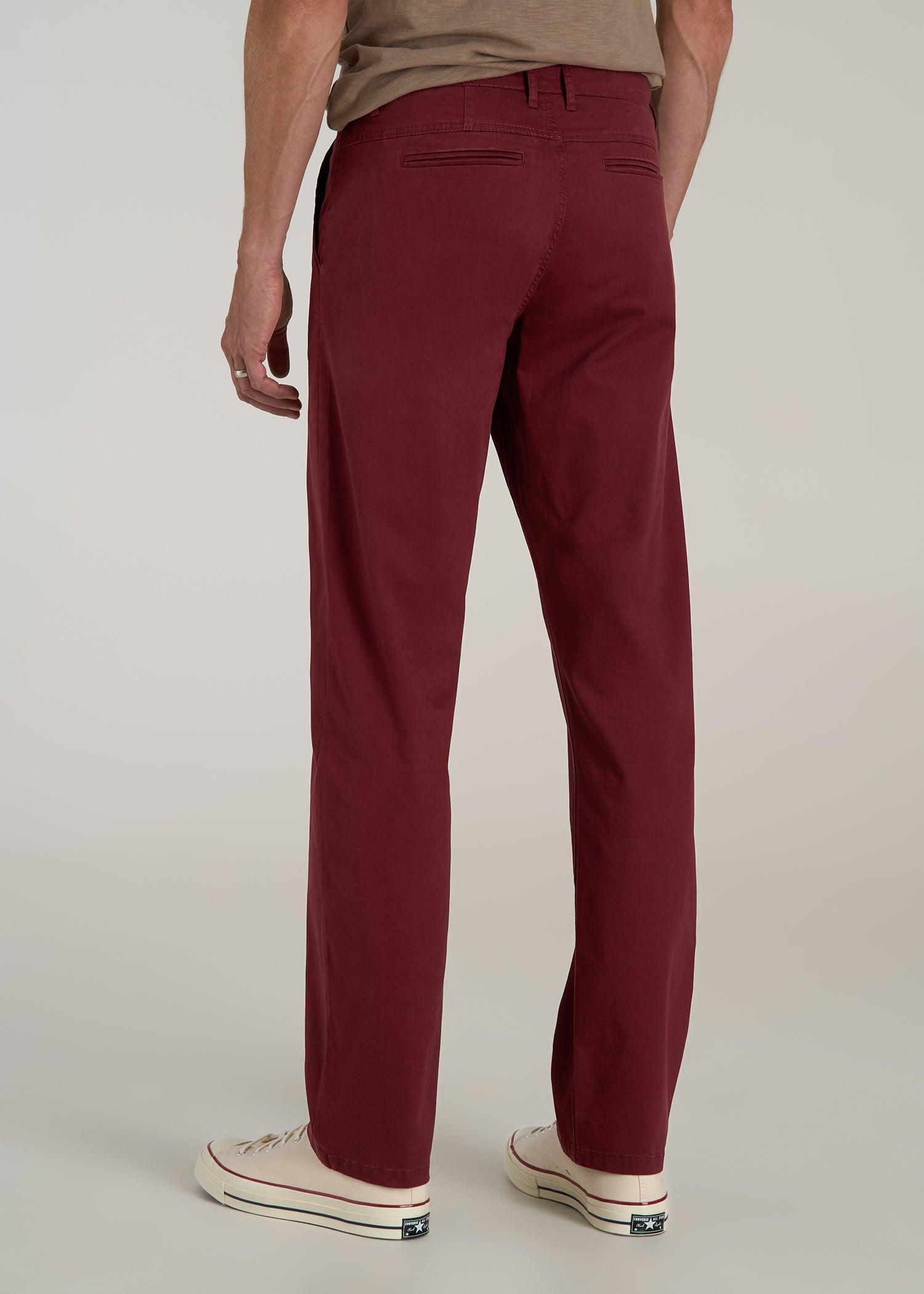 J1 STRAIGHT Leg Chinos in Red Ochre - Pants for Tall Men Product Image