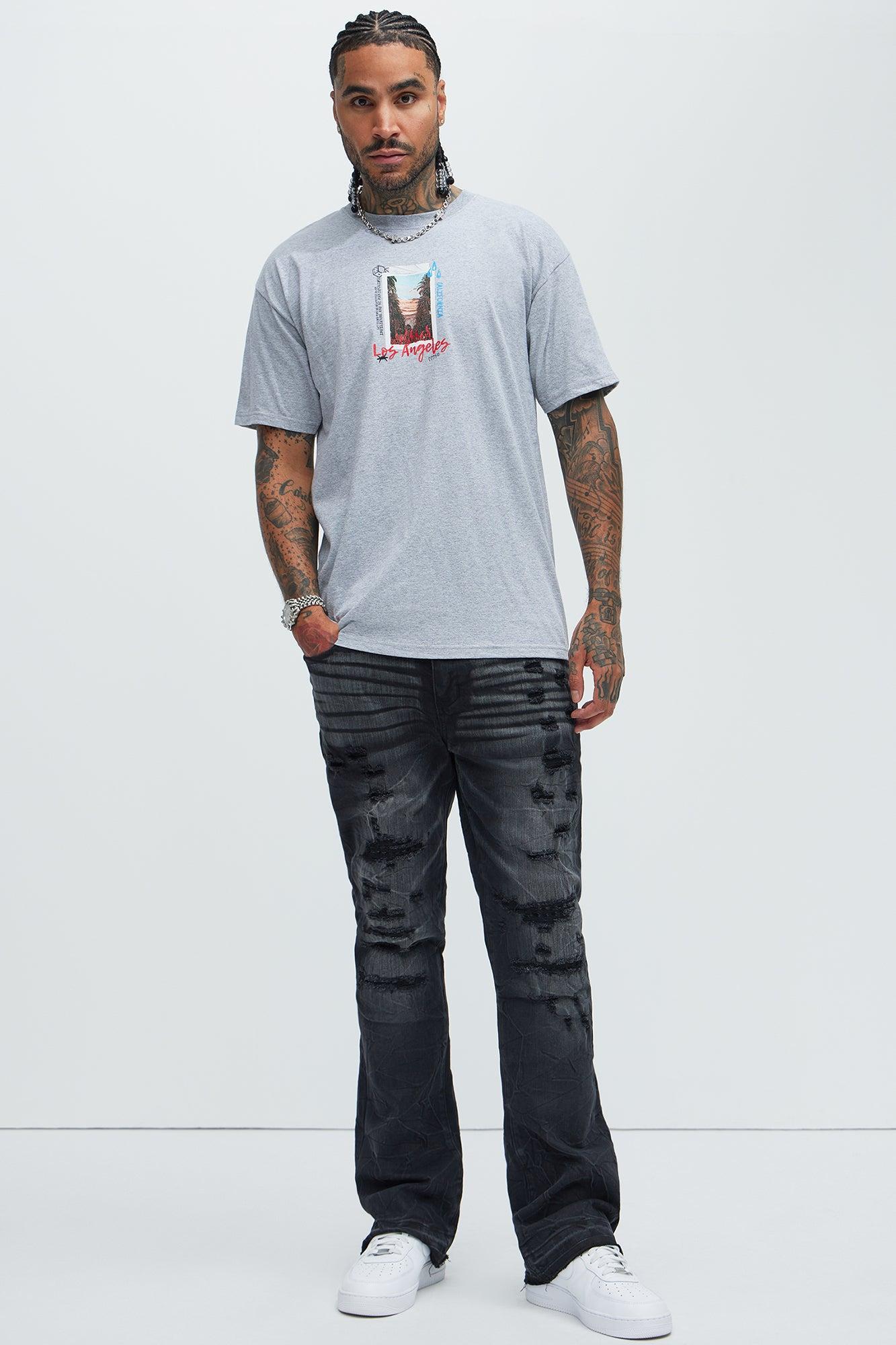 Undercover Slim Stacked Flare Jeans - Black Wash Product Image