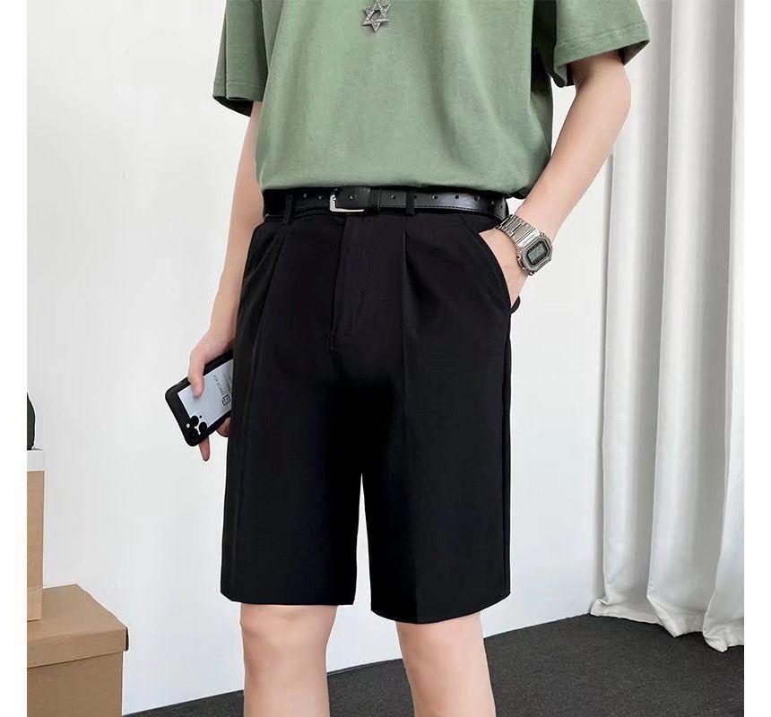 Plain Straight Leg Shorts Product Image