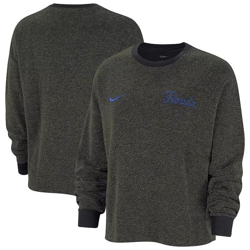 Women's Nike Black Florida Gators Yoga Script Pullover Sweatshirt, Size: 2XL Product Image