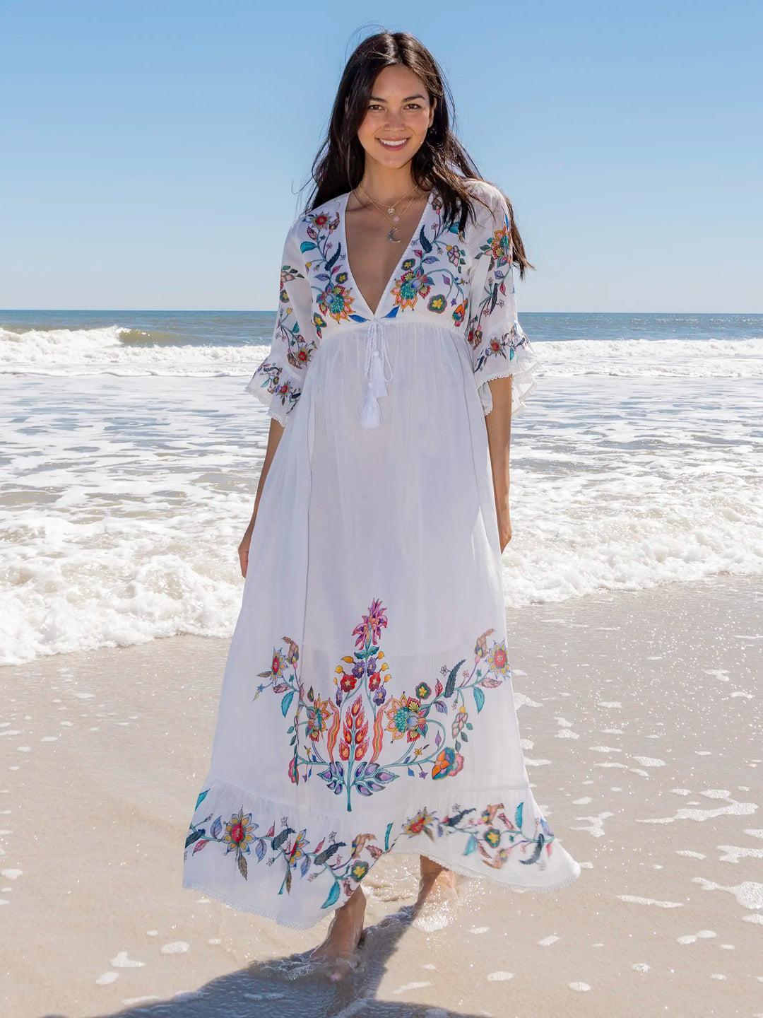 Capri Cotton Maxi Dress Product Image