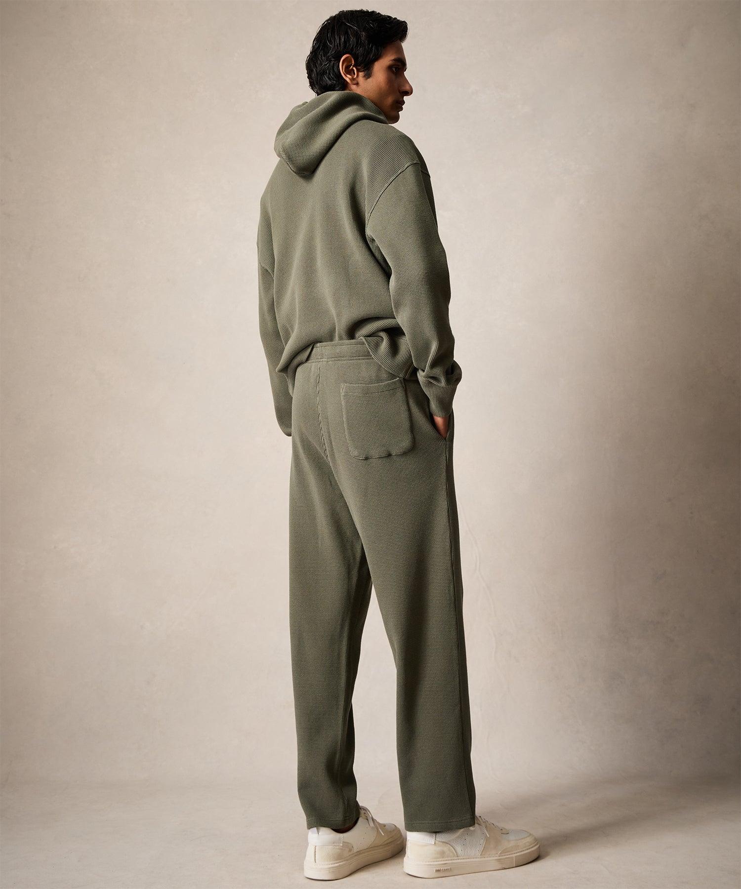 Champion Oversized Waffle Sweatpants in Olive Product Image