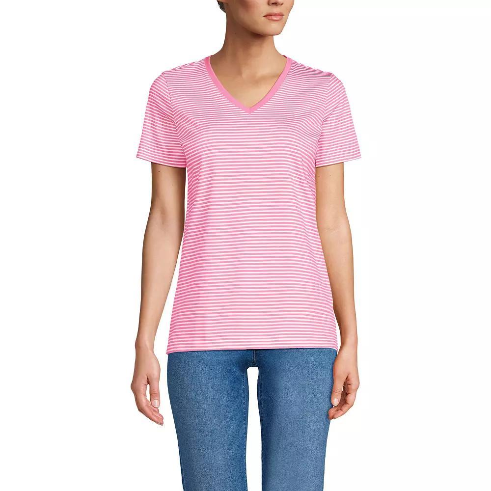 Women's Lands' End Relaxed-Fit Supima Cotton V-Neck Tee,  Product Image