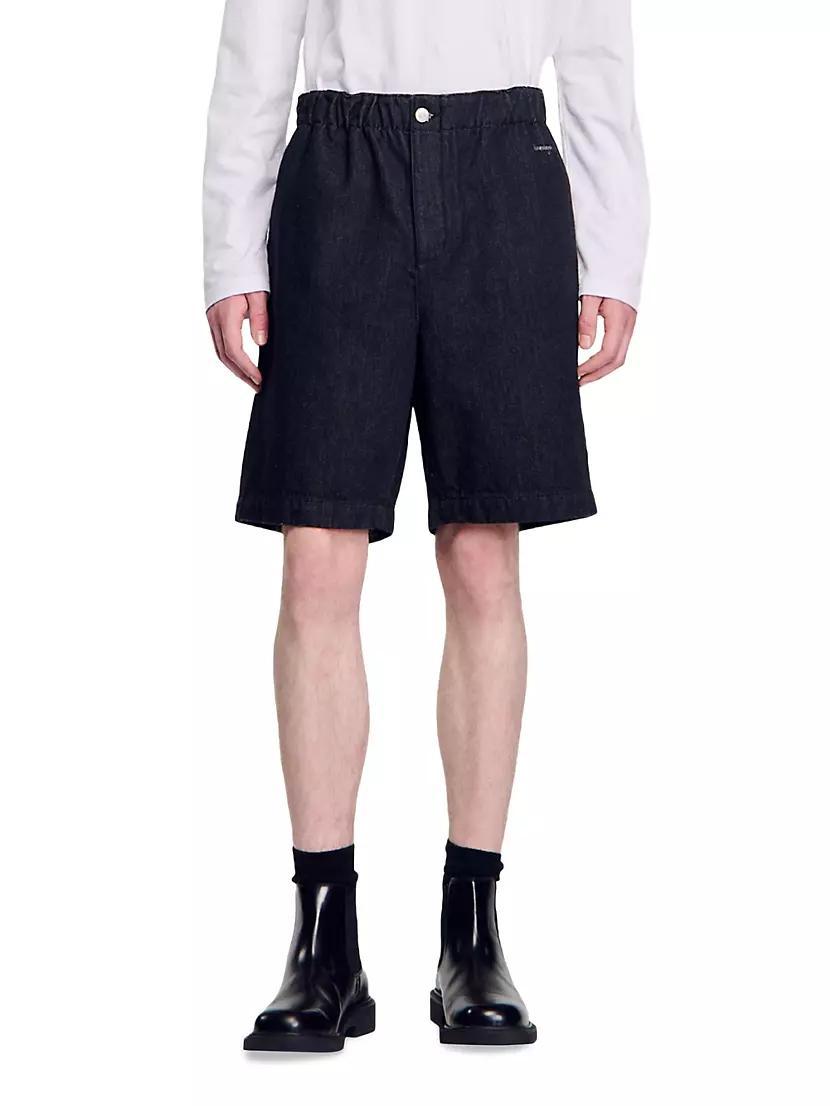 Raw Denim Bermuda Shorts Product Image