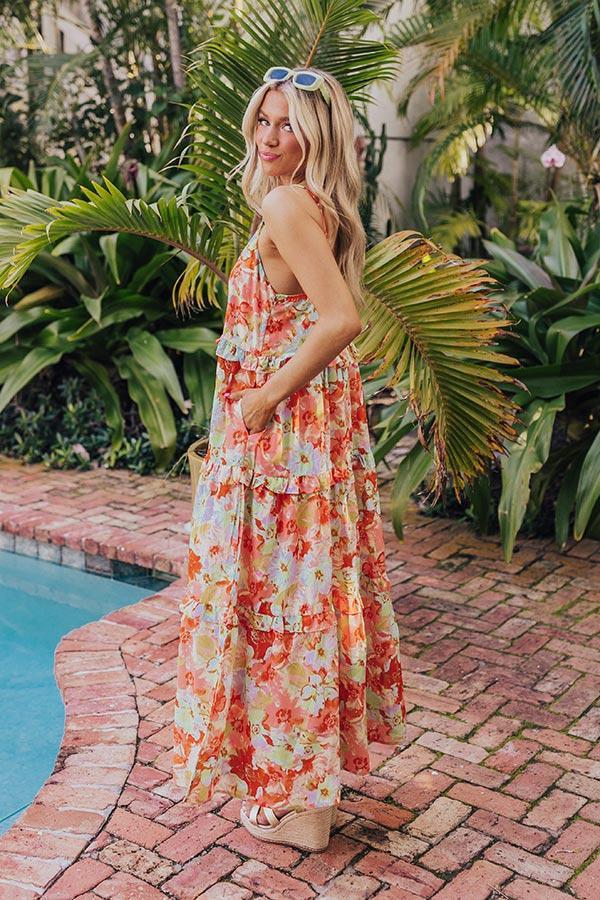 Tropical Shoreline Ruffle Maxi Product Image