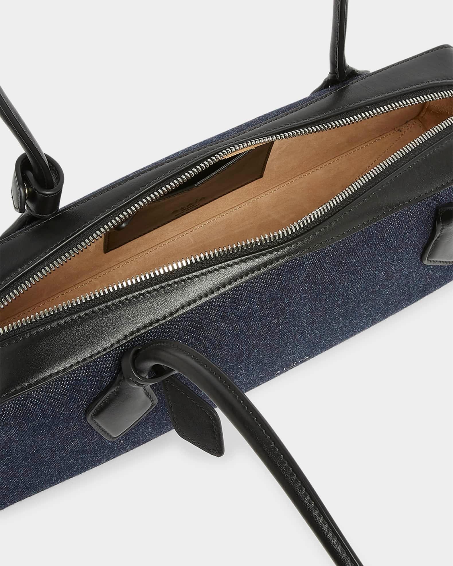 Le Teckel Medium Shoulder Bag in Denim  Product Image