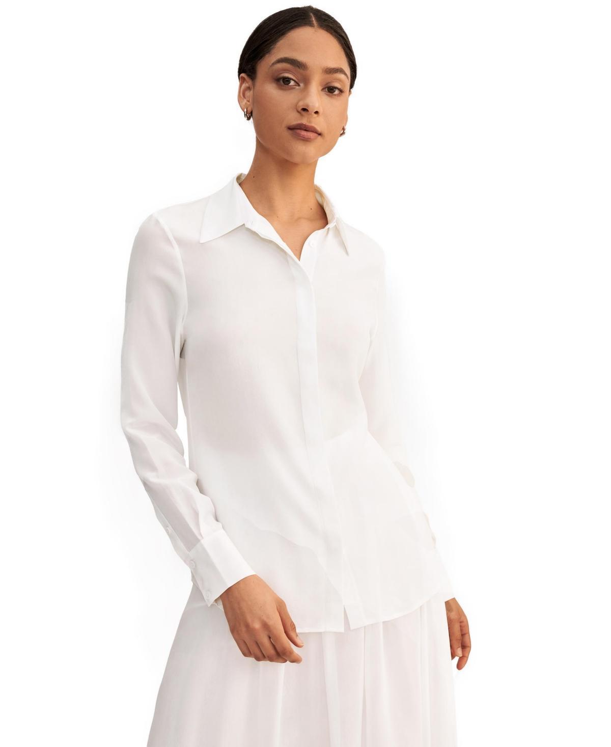 Lilysilk Womens Wrinkle Free Basic Silk Shirt for Women Product Image