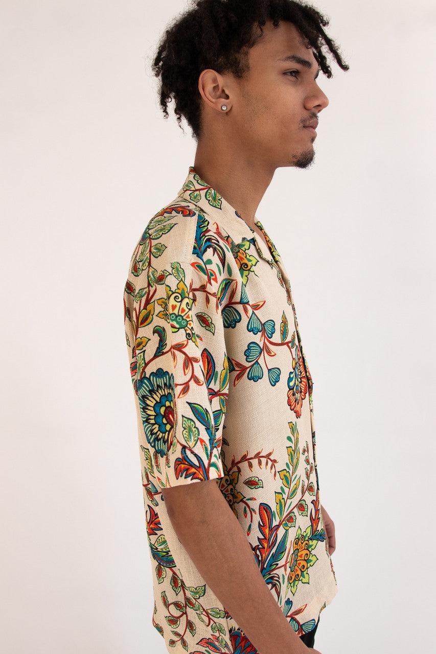 Paisley Floral Tapestry Button Up Shirt Product Image