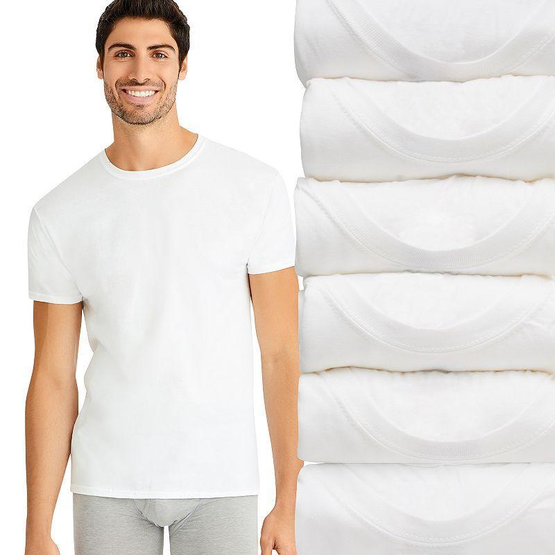 Hanes Ultimate Mens Undershirt Pack, Ringspun Cotton, White, 6-Pack 2XL Product Image