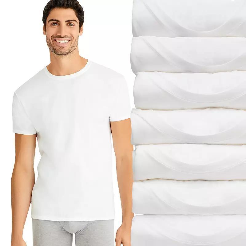 Hanes Ultimate 6+1 Bonus Pack Men's White Crewneck Undershirt, Size: Medium Product Image