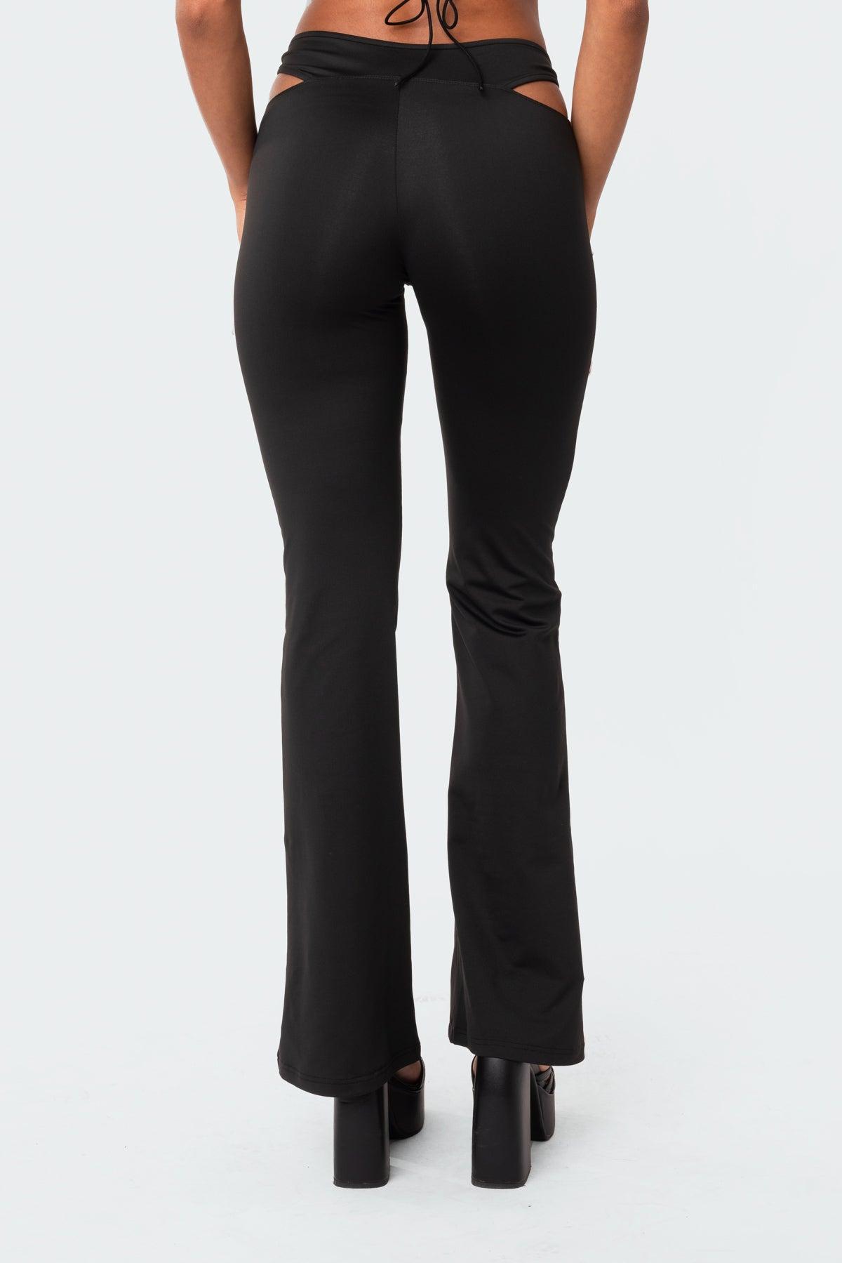 Ashanti Low-Rise Cut-Out Flared Pants Product Image