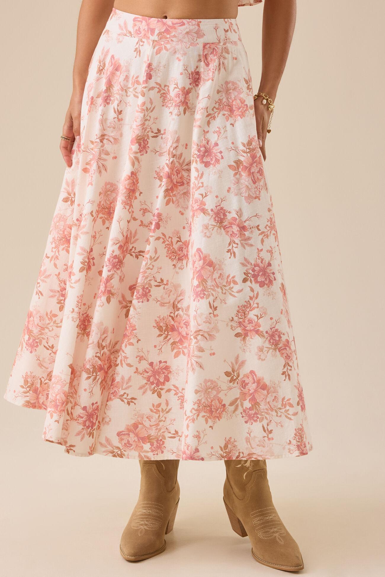 Alice Floral Midi Skirt Product Image