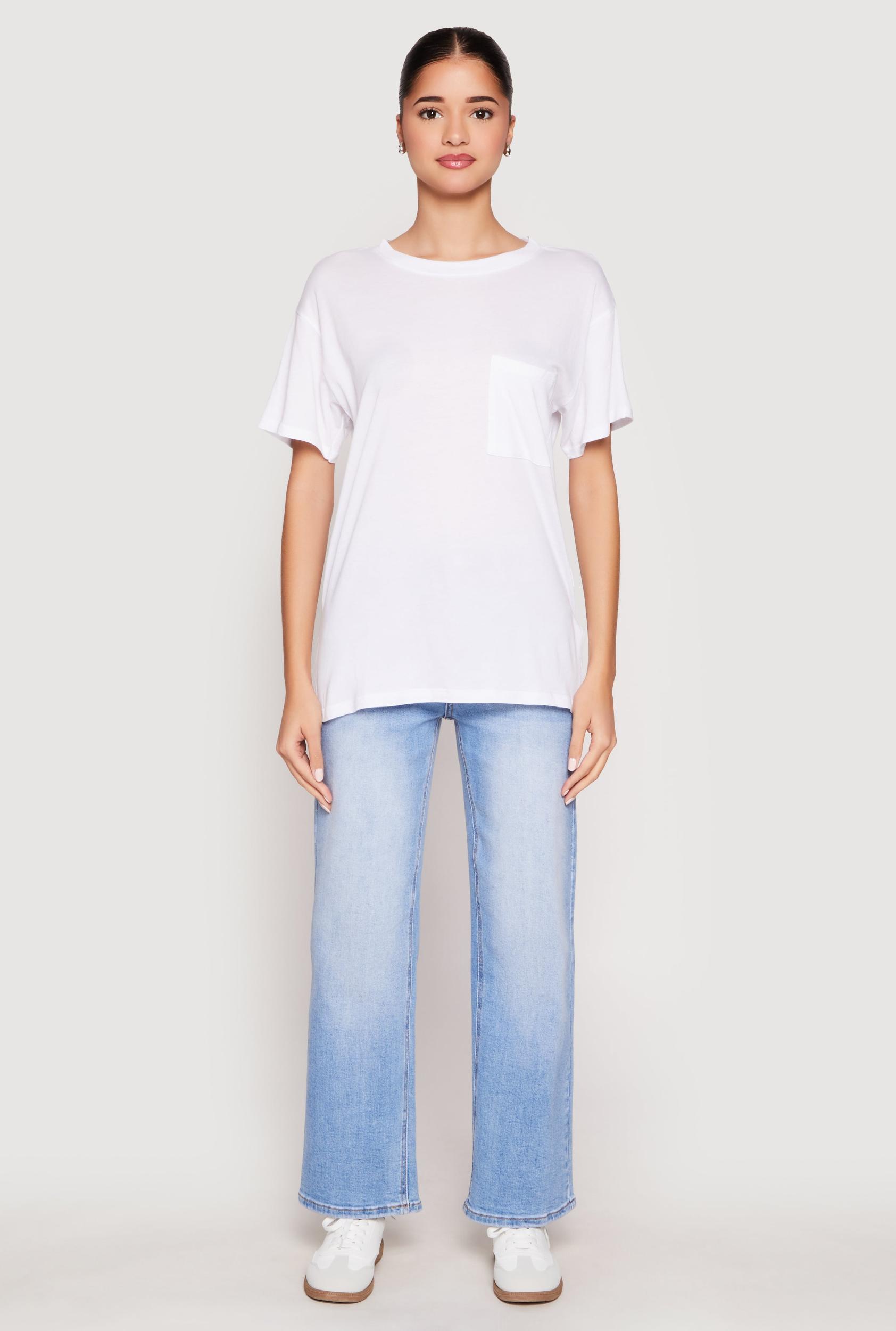 Womens Side Slit Pocket T Shirt Product Image