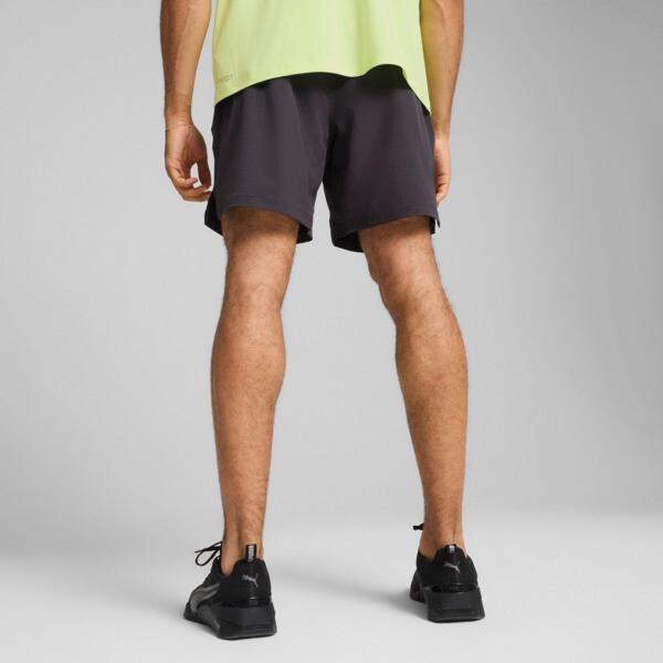 PUMA ENERGY 7-Stretch Men's Woven Shorts in Flat Dark Grey/Fizzy Apple Product Image