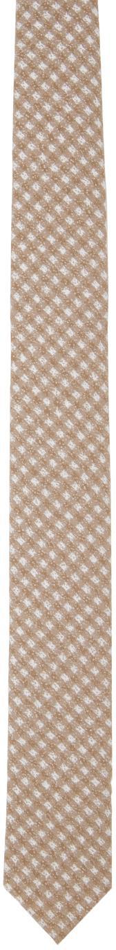 Beige Jacquard Tie In Medium Beige 260 Product Image